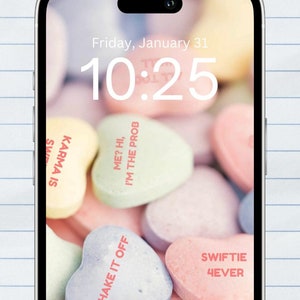 Swiftie, Valentine&#39;s Day, Heart, Phone Background for iPhone / Android, Phone Background Digital Download | Phone Wallpaper Digital Download