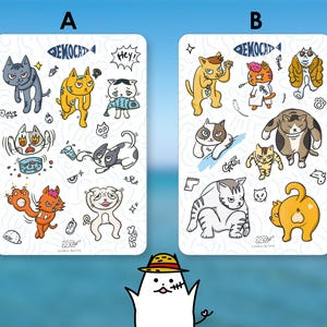 Emo Cats sticker sheet, planner stickers, journal stickers, Kittie&#39;s sticker sheet, kitten stickers, Smart Angry Naughty Scared cats