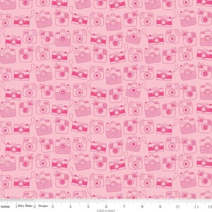 Snapshots Camera in Pink Cotton Fabric by Bella Blvd for Riley Blake