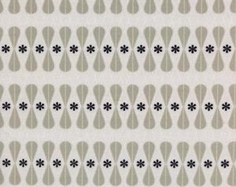 Floral Geo in Black and White for Cotton and Steel - 1 Yard