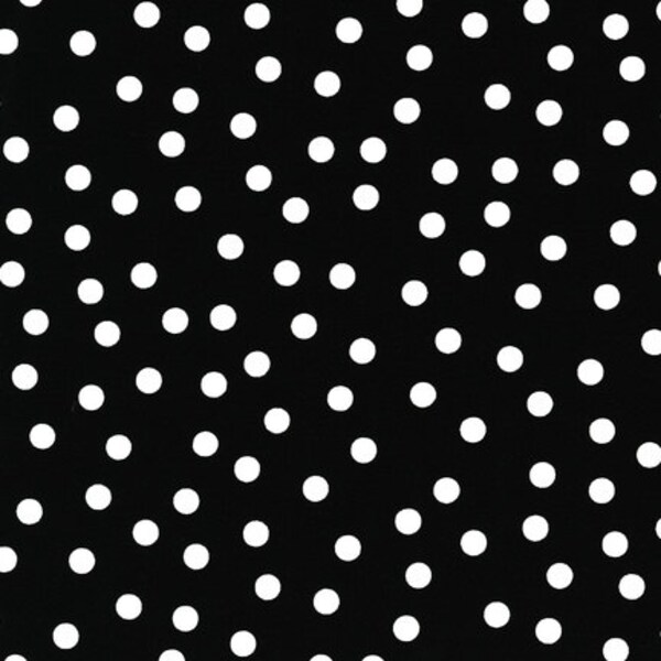 Black and White Random Dot Fabric Half Yard