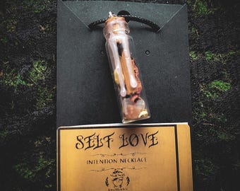 Self-Love Spell Jar Necklace, Love, Happiness, Attraction