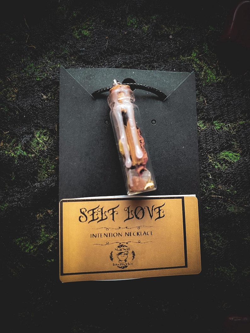 Self-Love Spell Jar Necklace, Love, Happiness, Attraction image 1