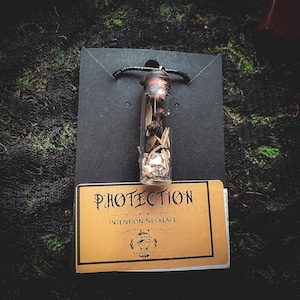 Protection Spell Jar Necklace, Handmade with Intention