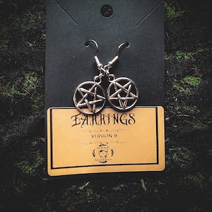 Protection Pentacle Earrings, Handmade with Intention