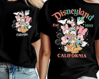 Custom Disneyland California Shirt,Disneyland Est 1955,Custom Disneyworld Shirt,Mickey and Friends Shirt,Disneyland Trip Shirt,