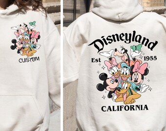 Custom Disneyland California Hoodie,Disneyland Est 1955,Custom Disneyworld Hoodie,Mickey and Friends Hoodie,Disneyland Trip Hoodie,
