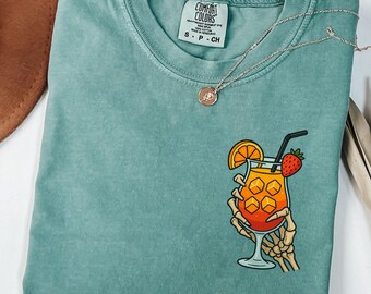 Comfort Funny Summer Skeleton Shirt,Funny Summer Vibes Tshirt,Skeleton Beach Vibes Tee,Summer Shirt for Halloween Lover,Hot Ghoul Summer Tee