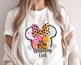 Custom Disney Birthday Girl Shirt, Minnie Birthday Matching Family Shirt, Disney Birthday Girl Custom Shirt, Birthday Shirts, Birthday Shirt