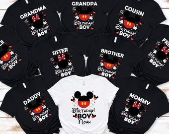 Custom Name Mickey Birthday Family Shirt,Birthday Disney Family Matching Shirt,Birthday Family Shirt,Mickey Bday Shirt,Bday Boy Family Shirt