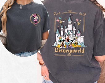 Comfort Custom Family Name Disneyworld Mickey And Minnie Tee,Disney Family 2025 Shirts,Retro Disneyworld Trip Tee,Disney Family Vacation Tee