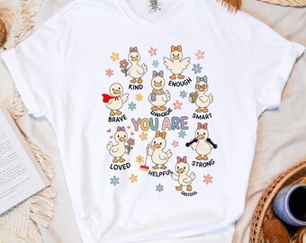 Comfort Back to School Silly Goose You Are Shirt, Teacher Affirmation Shirt, Back to School Shirt,Goose Teacher Shirt, Cute Goose Shirt