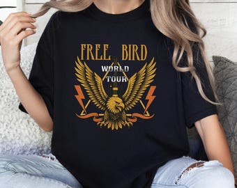 Boho Free Bird Shirt,Vintage Free Bird Shirt,Free Bird Tshirt,Retro Music Lover Shirt,Vintage Boho TShirt,Rock Lover Shirt,Old School Shirt,