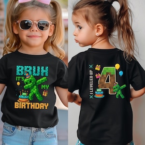 Bruh It&#39;s My Birthday Shirt,Custom Bday Boy Gil Shirt,Game Character Bday Shirt,My Birthday Shirt,Birthday Gift Shirt,Gamer Birthday Shirt,