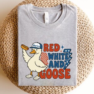 Funny Red White And Goose Shirt,Patriotic Goose Shirt,4th Of July Goose Duck Shirt,Funny USA Shirt,Goose Shirt,Retro 4th July Tee,Funny Tee,