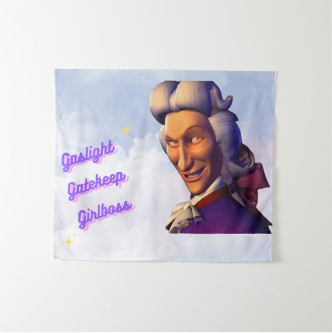 Barbie Preminger Gaslight, Gate Keep, Girl Boss Funny Meme Tapestry - Etsy