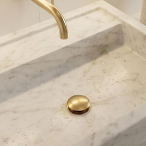 Custom Carrara White Marble Sink Wall Mounted Basin Natural Stone Bathroom Vanity image 2