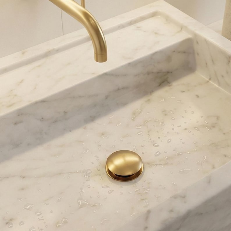 Custom Carrara White Marble Sink Wall Mounted Basin Natural Stone Bathroom Vanity image 2