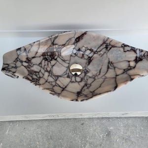 Ready to Ship!! Calacatta Viola Marble Sink Basin, Powder Room Sink, Custom Order Sink, Counter Top Sink