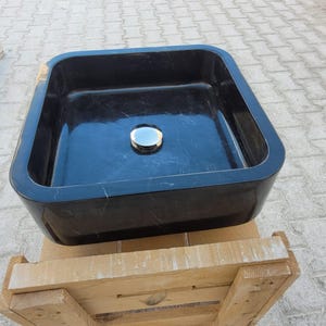 Toros Black Marble Sink, Powder Room Sink, Custom Order Sink, Wall Mounted Sink, Bathroom Sink, Counter Top Sink