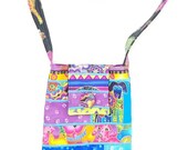 Small Batik Purse in Laurel Burch Dogs with Adjustable Straps
