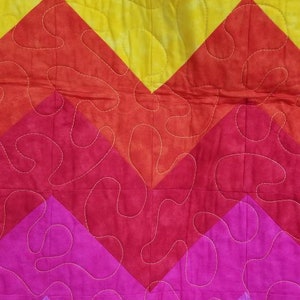 Chevron Lap Quilt in Bright Rainbow image 10