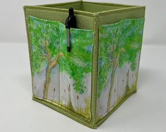 Home Storage Organizer Special Edition in SieberDesigns Exclusive fabrics Spring Tree