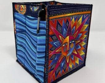 Home Storage Organizer in Laurel Burch Celestial Magic in Blue