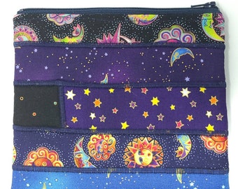 Laurel Burch Celestial Padded Zipper Pouch 7 Inch