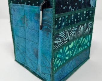 Home Storage Organizer in Emerald Green Batiks