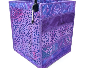 Home Storage Organizer in Purple Batiks