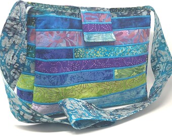 Batik Tote Bag in Multicolored Fabrics