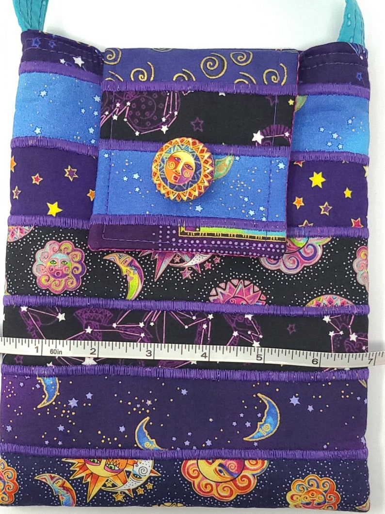 Small Purse in Laurel Burch Celestial Magic with Adjustable Straps
