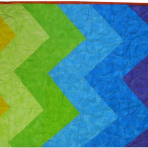 Chevron Lap Quilt in Bright Rainbow image 7