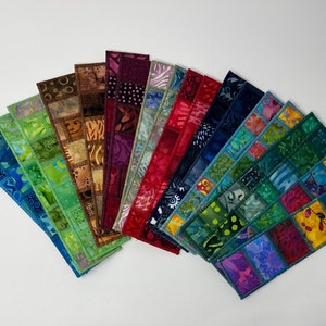 Fabric Bookmarks Set of (2) Two - choose your colors