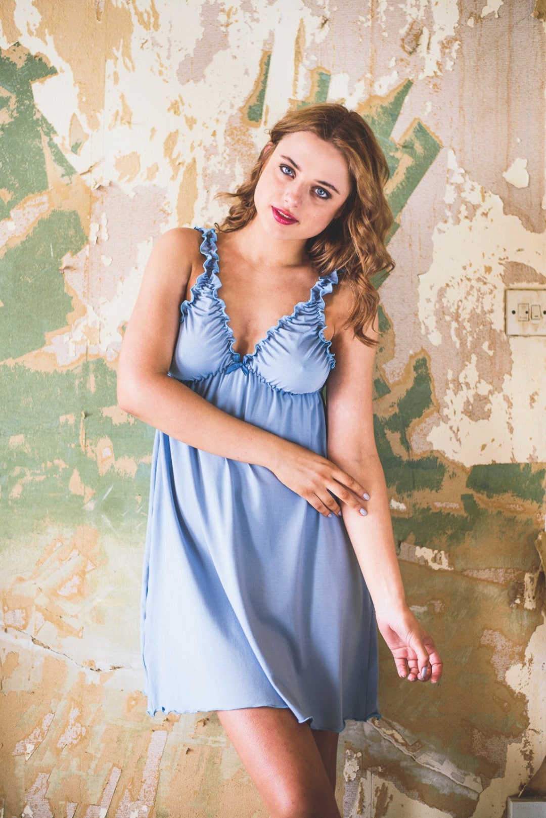 Babydoll Nightie Set, Organic Cotton/bamboo Nightdress and Panty ...