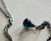 Gemstone Necklace, Moss Aquamarine, Aquamarine Necklace, March Birthstone, Birthstone Jewelry, Sterling Silver, Pendant Necklace