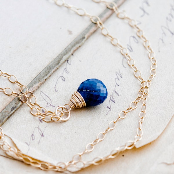 Lapis Lazuli Necklace, Lapis Lazuli, Lapis Pendant, Cobalt Gemstone, Gemstone Necklace, Gold Necklace, Cobalt Blue, PoleStar