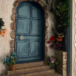 Miniature Shadowbox Door Diorama Balkan Styled Dollhouse Ooak Diorama Miniatures Relief Art Housewarming Gift, Personalized Gift