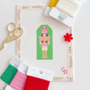 Hand Painted Nutcracker 3” Needepoint Canvas 13 Mesh Christmas Needlepoint Canvas Nutcracker Hand Painted