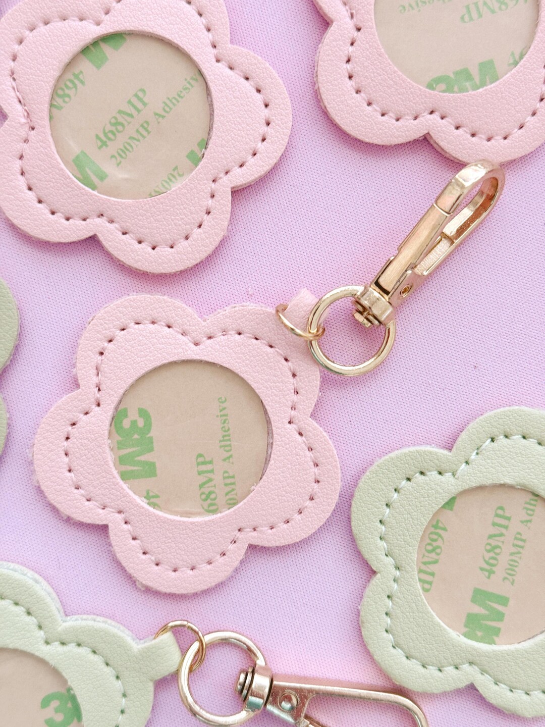 Flower Key Tags Needlepoint Self Finishing Flower Key Fob Bag Tag Adhesive Finishing ...