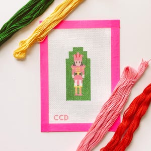 Hand Painted Nutcracker 3” Needepoint Canvas 13 Mesh Christmas Needlepoint Canvas Nutcracker Hand Painted