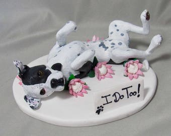 Custom Dog Wedding Cake Topper Cat Pet Animal Tribute sculpture