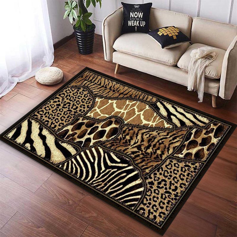 Animals Abstract Rug Animal Print Rug - Etsy