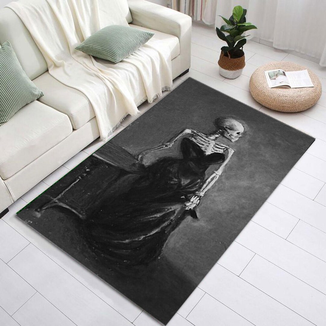 Dark Surrealism on Your Floor- Elegant Skull Rug for a Touch ...