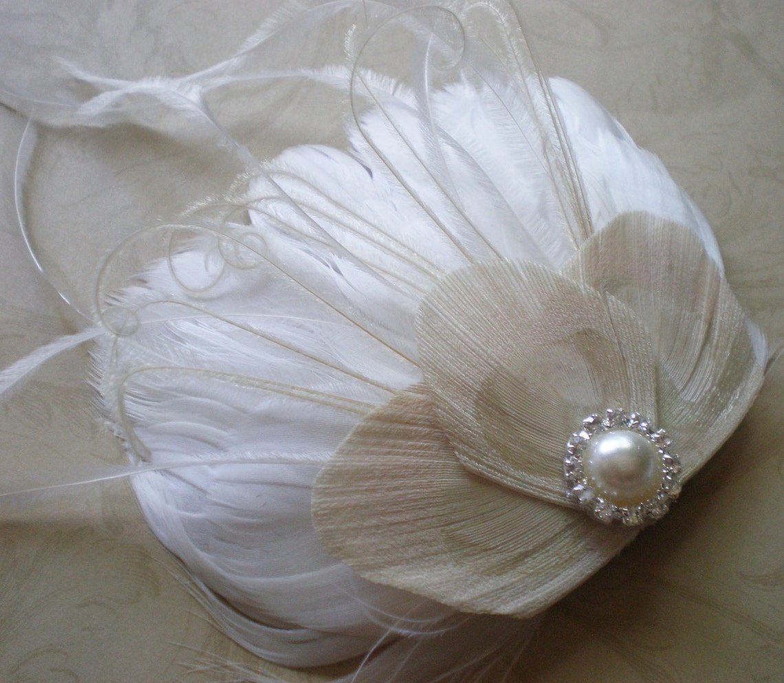 Lily Feather Hair Clip Made to order Etsy