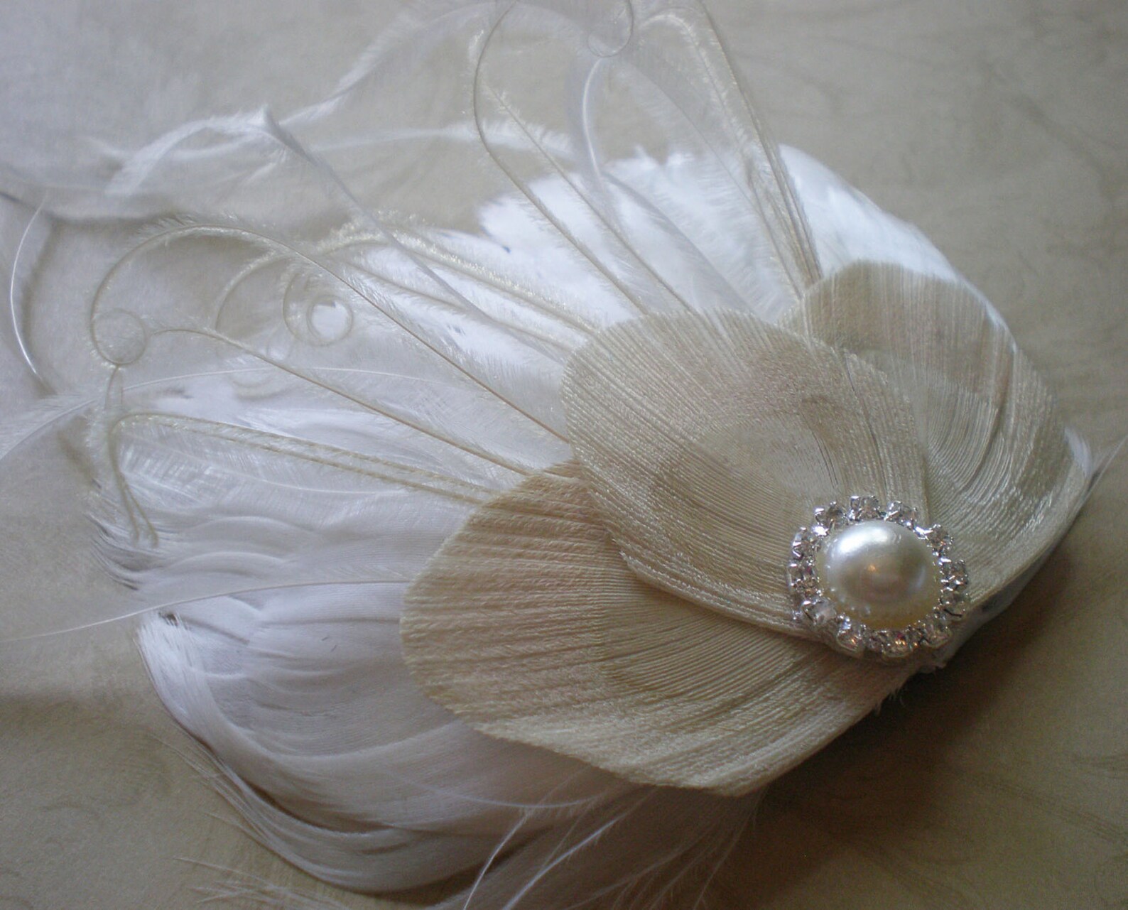 Lily Feather Hair Clip Made to order Etsy