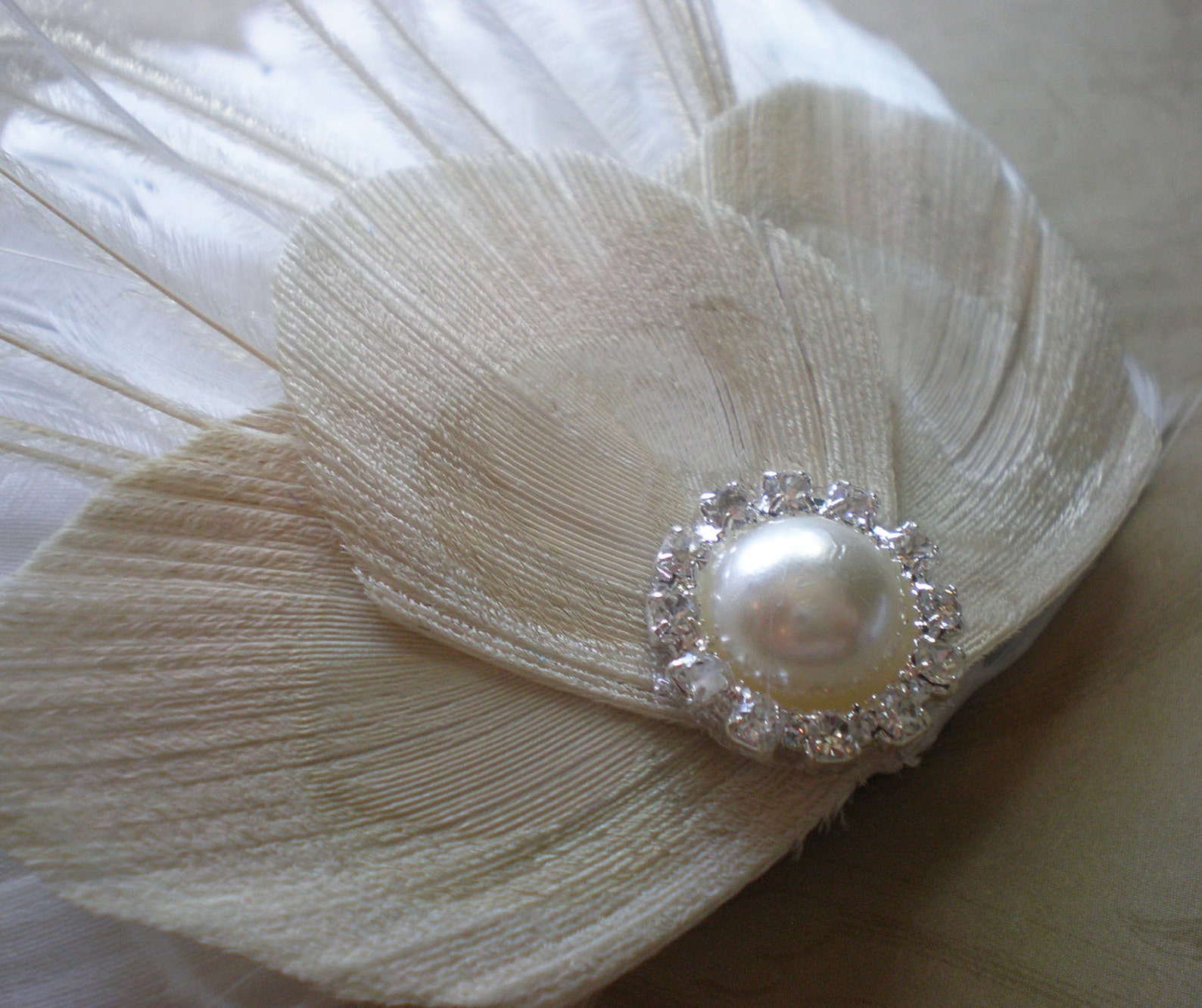 Lily Feather Hair Clip Made to order Etsy