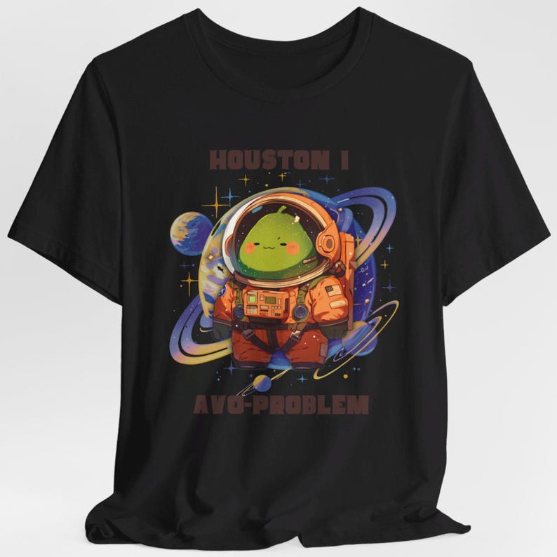 Funny Avocado Astronaut Space Tshirt, Houston We Have Avoproblem Tee