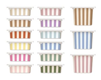 Vinilos adhesivos a rayas para contenedores IKEA Trofast: Adhesivos en tonos pastel para organizar juguetes, la sala de juegos y la habitación infantil.